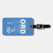 Étiquette À Bagage Étiquette de bagage pour l'aéroport international (Devant horizontal)