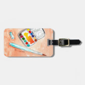 Étiquette À Bagage Étiquette de bagage pour l'artiste sur l'aller (Devant horizontal)