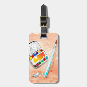 Étiquette À Bagage Étiquette de bagage pour l'artiste sur l'aller