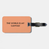 Étiquette À Bagage Étiquette de bagage pour l'artiste sur l'aller (Dos horizontal)