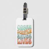 Étiquette À Bagage Étiquette de bagage pour le don d'organe (Devant Vertical)