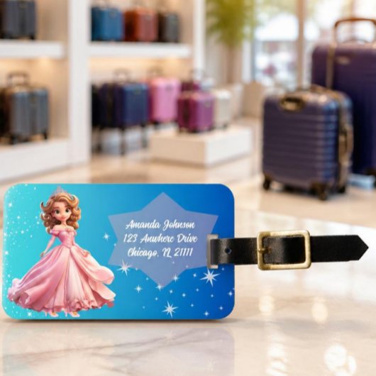 Étiquette À Bagage Étiquette de bagage Princesse