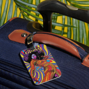 Étiquette À Bagage Étiquette de bagage rétro groovy