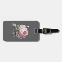 Étiquette de bagage Rose Blush — Collection Lumina