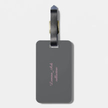 Étiquette de bagage Rose Blush — Collection Lumina