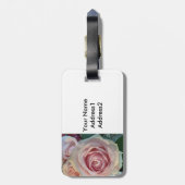 Étiquette À Bagage Étiquette de bagage Rose Rose (Dos Vertical)