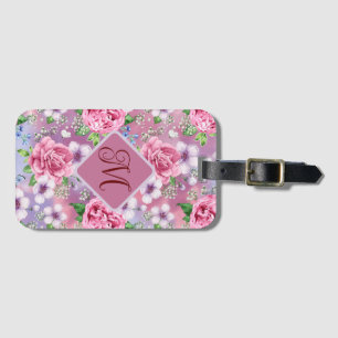 Étiquette À Bagage Étiquette de bagage Roses roses personnalisées