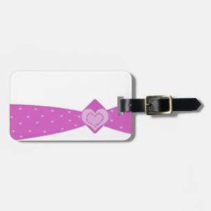 Étiquette À Bagage Étiquette de bagage ruban rose bonbon