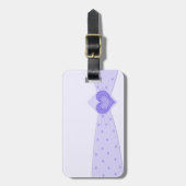 Étiquette À Bagage Étiquette de bagage ruban violet (Devant Vertical)