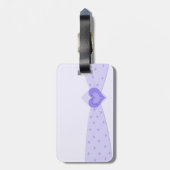 Étiquette À Bagage Étiquette de bagage ruban violet (Dos Vertical)
