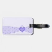 Étiquette À Bagage Étiquette de bagage ruban violet (Dos horizontal)