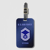 Étiquette À Bagage Étiquette de bagage Senior Master Sergeant USAF (Devant Vertical)
