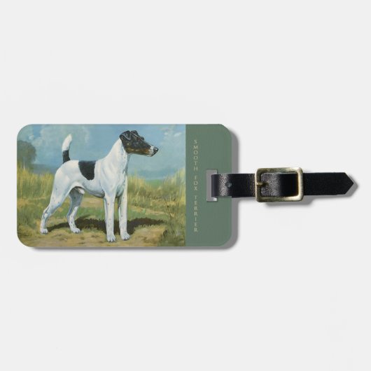 Étiquette À Bagage Étiquette de bagage Smooth Fox Terrier (Devant horizontal)