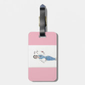 Étiquette À Bagage Étiquette de bagage. Steward (hôtesse de l'air) (Dos Vertical)