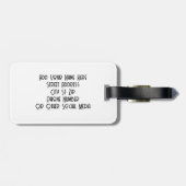 Étiquette À Bagage Étiquette de bagage sur mesure du Labrador on a Fa (Dos horizontal)