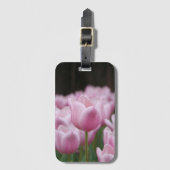Étiquette À Bagage Étiquette de bagage tulipe rose (Devant Vertical)