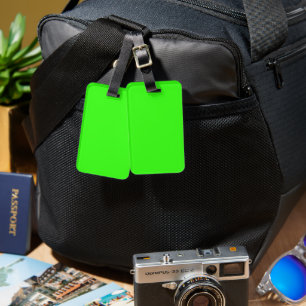 Étiquette À Bagage Étiquette de bagage vert néon