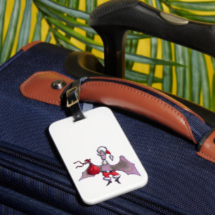 Étiquette À Bagage Étiquette de bagage verticale Santa Bat