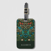 Étiquette À Bagage Étiquette de bagage: WILLIAM MORRIS : TULIPS (Devant Vertical)