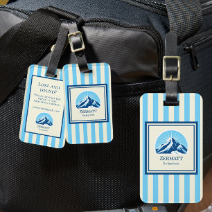 Étiquette À Bagage Étiquette de bagage Zermatt Suisse montagne de ski