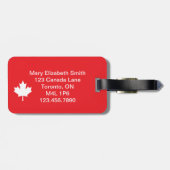 Étiquette À Bagage Étiquette de bagages Canada (Dos horizontal)