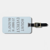 Étiquette À Bagage Étiquette de bagages de longitude du mont Everest  (Devant horizontal)