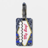 Étiquette À Bagage Étiquette de bagages faite sur commande de Las (Dos Vertical)