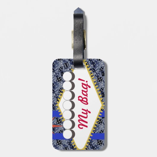 Étiquette À Bagage Étiquette de bagages faite sur commande de Las (Dos Vertical)