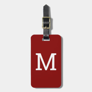 Étiquette À Bagage Étiquette de bagages initiale du monogramme person
