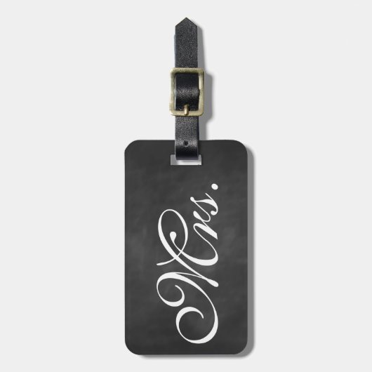 Étiquette À Bagage Étiquette de bagages Mme Chalkboard (Devant Vertical)