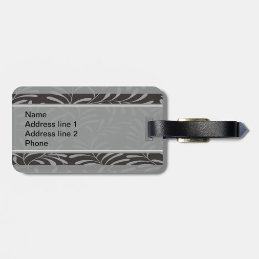 Étiquette À Bagage Étiquette de bagages Monogram (Dos horizontal)