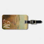 Étiquette À Bagage Étiquette de bagages Monogramme de roulement côté  (Devant horizontal)