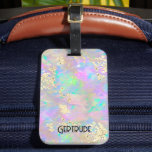 Étiquette À Bagage étiquette de bagages photo minéral opal<br><div class="desc">étiquette de bagages opale texture</div>
