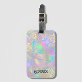 Étiquette À Bagage étiquette de bagages photo minéral opal (Devant Vertical)