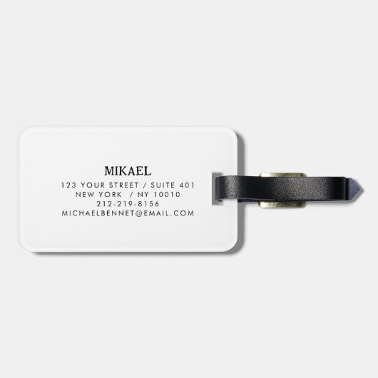 Étiquette À Bagage étiquette de bagages pro Monogram (Dos horizontal)