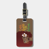 Étiquette À Bagage Étiquette de bagages Red Afro - Vol sans sentiment (Devant Vertical)