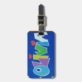 Étiquette À Bagage Étiquette de charme de bagage d'Olivia (Devant Vertical)