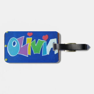 Étiquette À Bagage Étiquette de charme de bagage d'Olivia