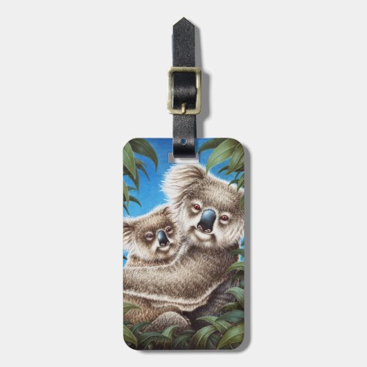 Étiquette À Bagage Étiquette de koala et de bagage de bébé (Devant Vertical)