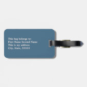 Étiquette À Bagage Étiquette de la valise du dollar de sable (Dos horizontal)