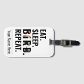 Étiquette À Bagage Étiquette de l'observateur d'oiseaux Répéter le so (Devant Horizontal)