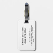 Étiquette À Bagage Étiquette de luxe personnalisée de photo et de (Dos Vertical)