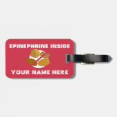 Étiquette À Bagage Étiquette de requin d'alerte d'allergie de noix (Dos horizontal)