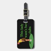 Étiquette À Bagage Étiquette de sac de golfeur de Madame (Devant Vertical)