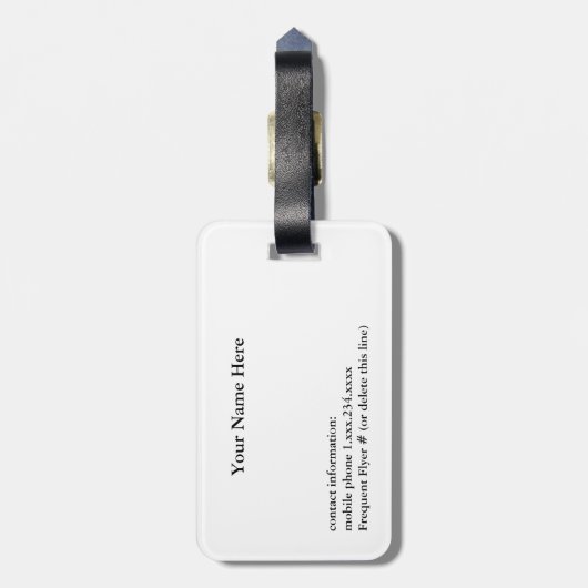 Étiquette À Bagage Étiquette de sac de l'Italie (Dos Vertical)