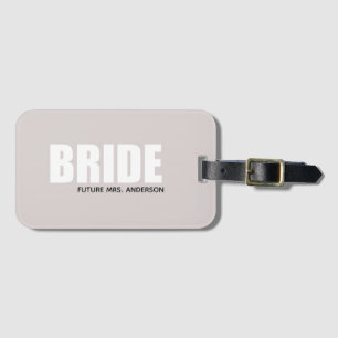 Étiquette À Bagage Étiquette de sac de mariée minimaliste rose-Dusty
