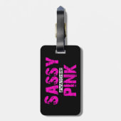 Étiquette À Bagage Étiquette de sac de SassyPink (Dos Vertical)