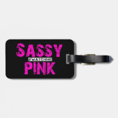 Étiquette À Bagage Étiquette de sac de SassyPink (Dos horizontal)