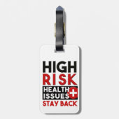 Étiquette À Bagage Étiquette de sensibilisation aux problèmes de sant (Dos Vertical)