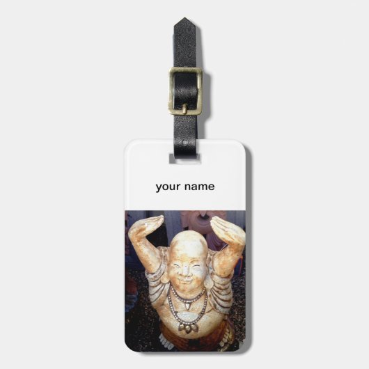 Étiquette À Bagage étiquette de sourire de Bouddha (Devant Vertical)